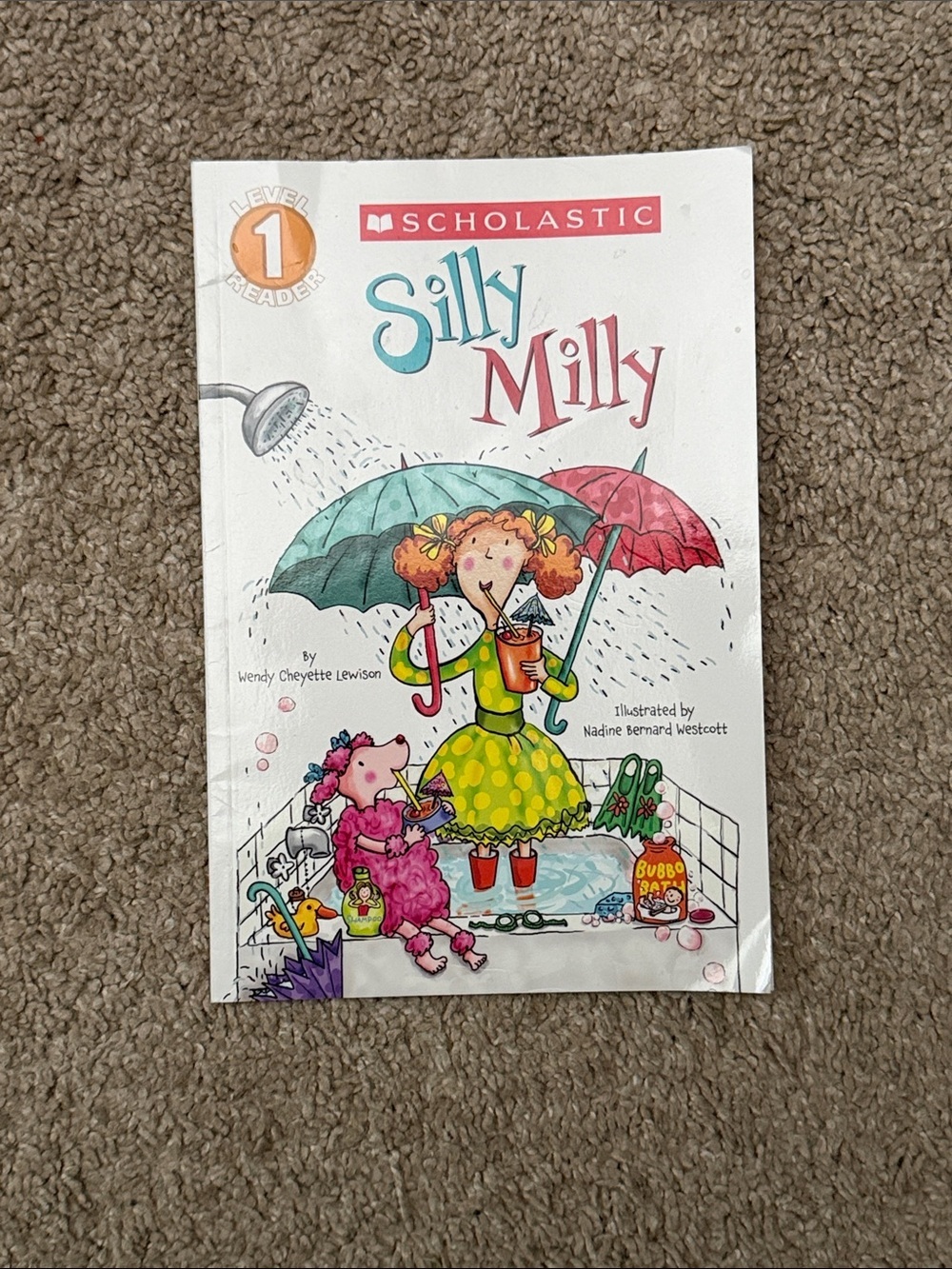 Scholastic Silly Milly — Teal, Red, Yellow, Pink Illustration Cover